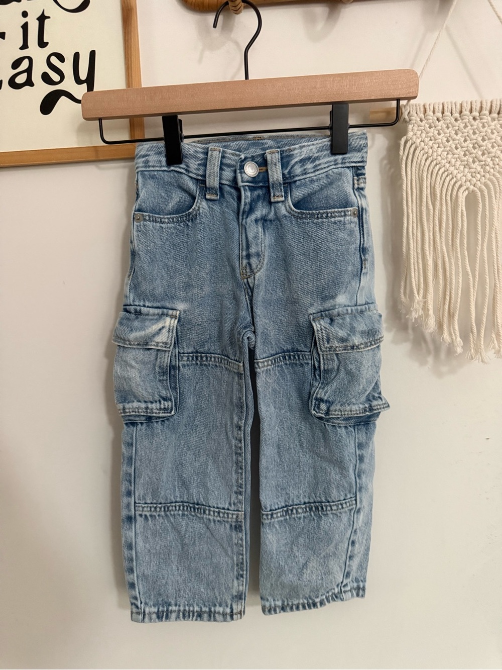 Old Navy - 3T - barrel leg, cargo jeans